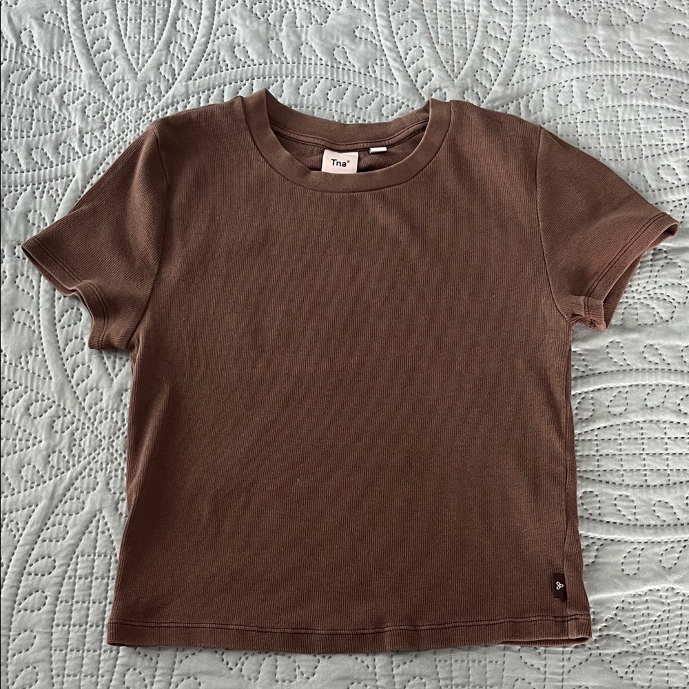 TNA Women's Brown Crop Top